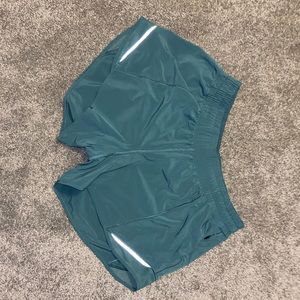 Turquoise Lululemon hotty hot shorts